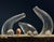 Postmodern Vintage Postmodernist Biomorphic Hand Blown Glass Sculpture Set For Sale - Image 3 of 7