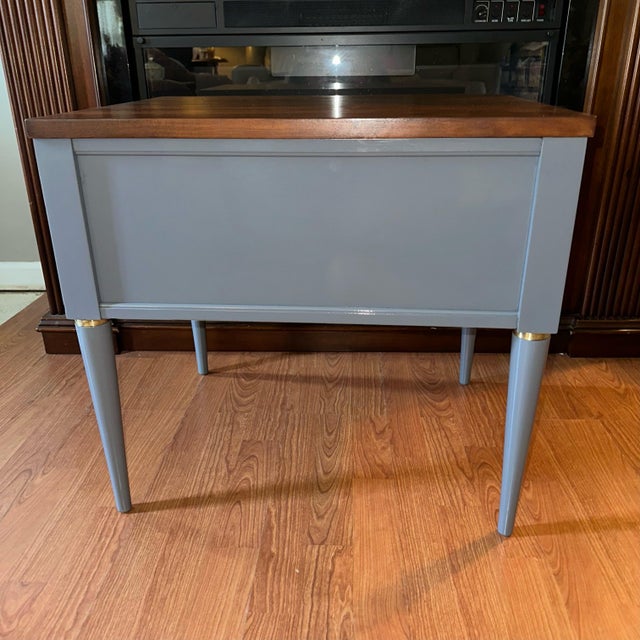 1960s Mid Century Stained and Lacquered Gray End or Side Tables For Sale - Image 4 of 9