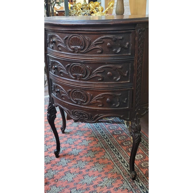Antique Shell Carved Small Table For Sale - Image 4 of 10