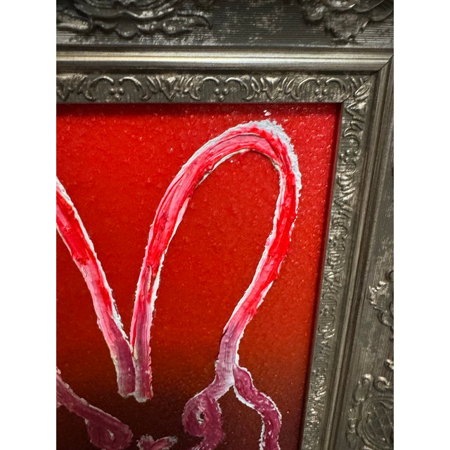2020s Red Bunny Painting by Hunt Slonem For Sale - Image 5 of 8