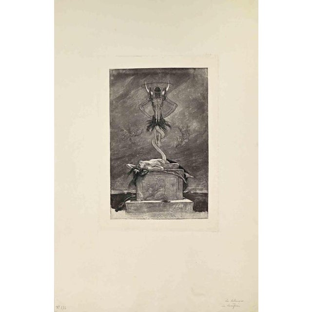 Félicien Rops, The Scrifice, 1882, Etching For Sale - Image 3 of 3