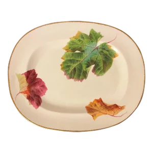 Antique 19th Century Wedgwood Shadow Leaf Porcelain Platter