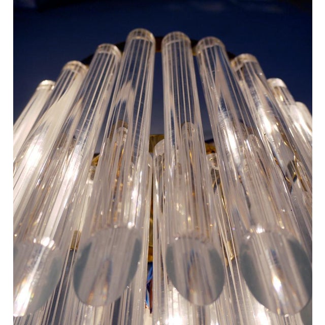 1960s White Murano Glass and Brass Wall Sconce from Venini, Italy, 1960s For Sale - Image 5 of 9