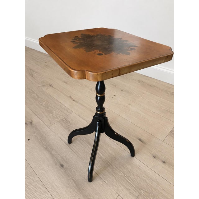 Hitchcock Hitchcock Vintage Stenciled Side Table For Sale - Image 4 of 5