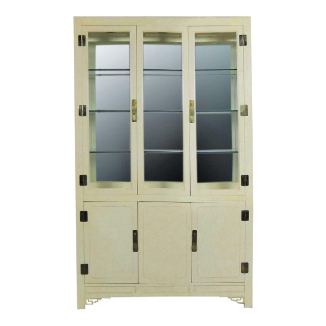 White Fine Furniture Asian Ming Chinoiserie Style Off White Lacquer