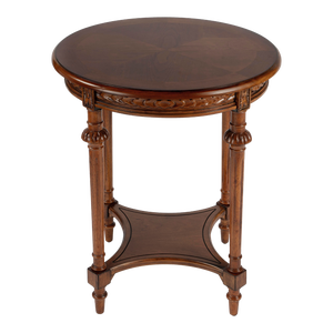 Hellinger Round End Table, Medium Brown