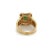 Early 20th Century 1.25 Carat Oval Cut Tsavorite And Round Cut Diamond Halo Rectangle Shape Ring, Size 7.5 For Sale - Image 5 of 7