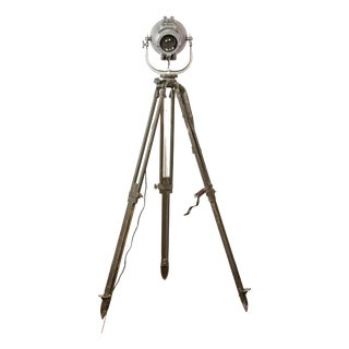 Patt 23 Spotlight Floor Lamp in Bead-Blasted Aluminium from Strand Electric, England, 1960s For Sale