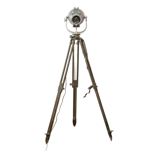 Patt 23 Spotlight Floor Lamp in Bead-Blasted Aluminium from Strand Electric, England, 1960s For Sale