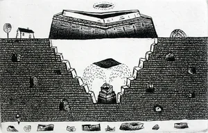 Jerzy Dmitruk, a Ray of Hope Hovering Over the Fragile Structure of the World A Home Gold and Diamond Mine, 2015, Etching & Paper