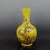 Early 20th Century Antique Chinese Ceramic Qing Dynasty Qianlong Marked Yellow Ground Crackle Glaze Porcelain Vase Hand Painted Longevity Peach Pattern For Sale - Image 5 of 6