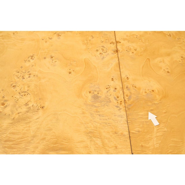 Thomasville Burl Wood Square Dining Table With 2 Leaves For Sale - Image 12 of 18