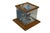 Vintage taxidermy terrarium diorama with butterfly and artificial floral arrangement displayed inside a glass apothecary...