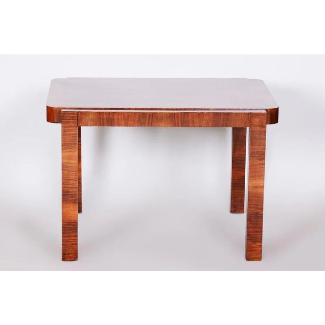 Wood Small Czech Art Deco Table in Walnut from Thonet, 1930s For Sale - Image 7 of 8