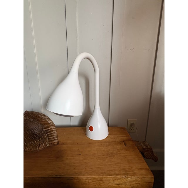 Late 20th Century Late 20th Century Postmodern White Gooseneck Desk Lamp by Michael Graves For Sale - Image 5 of 12
