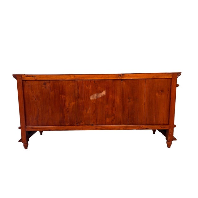 Vintage Mexican Carved Oak Credenza / Sideboard Buffet, 1980s For Sale - Image 16 of 18