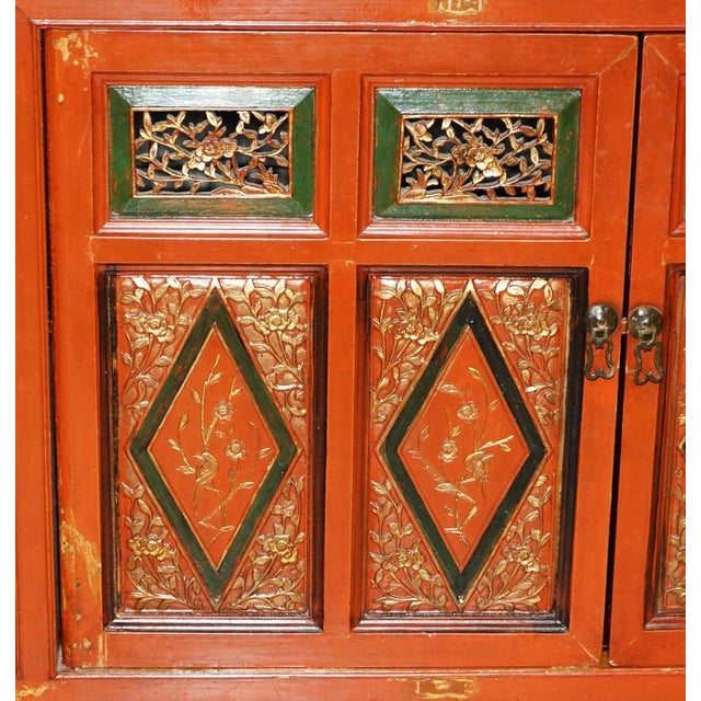 Vintage Chinese Lacquered Sideboard For Sale - Image 12 of 18