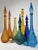 A Symphony of Saturated Light attributed to Empoli Genie Bottles, 1960s, Set of 7 For Sale - Image 6 of 13