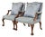 Kittinger Chippendale Carved Mahogany Open Arm Library Chairs | Pair For Sale