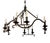 18th C Style Dennis & Leen Gothic Wrought Iron Chandelier For Sale