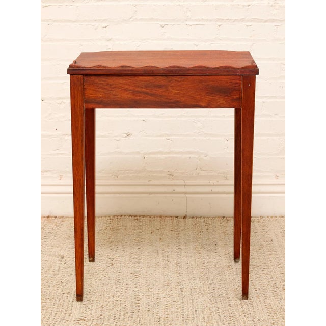 Burnt Umber Vintage Mahogany Console Table With Inlay Details For Sale - Image 8 of 11