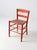 Orange Antique Rustic Painted Woven Seat Chair For Sale - Image 8 of 12