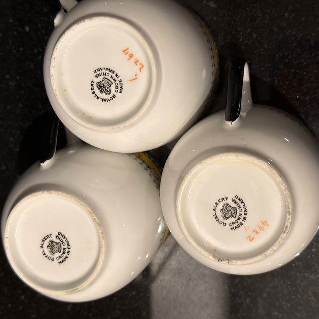 1910s Art Deco Royal Albert Crown China Tea Service - Set of 3 For Sale - Image 17 of 18