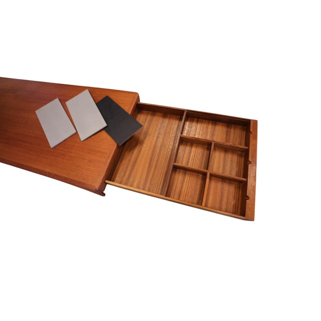 Brown Teak Coffee Table with Drawers by Johannes Andersen for CFC Silkeborg, 1960s For Sale - Image 8 of 18
