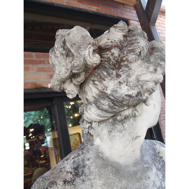 Large Carved Limestone Garden Statue From a Property in Nice, France, Circa 1860 For Sale - Image 9 of 15
