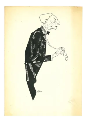 Adolf Reinhold Hallman, New Yorker, China Ink Drawing, 1956
