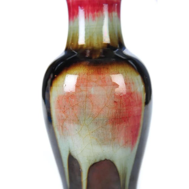 19th C. Chinese MIX Flambe Vase For Sale In Los Angeles - Image 6 of 8