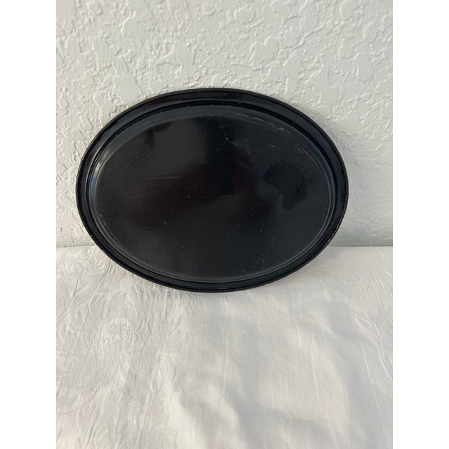 Gothic Mid-Century Black & Gold Letter Tray For Sale - Image 3 of 3