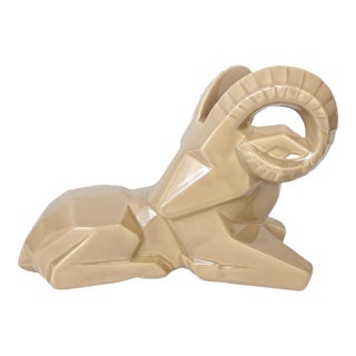Midcentury Jaru Pottery Ram, Zodiac Decor Aries For Sale