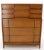 Wood Mid-Century Modern Five Drawers High Chest Dresser with Brass Accents For Sale - Image 7 of 13