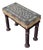 Vintage Marquetry Wood and Mother of Pearl Inlay Folding Game Table For Sale