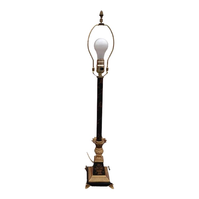 Late 20th Century French Tole Classical Lamp For Sale