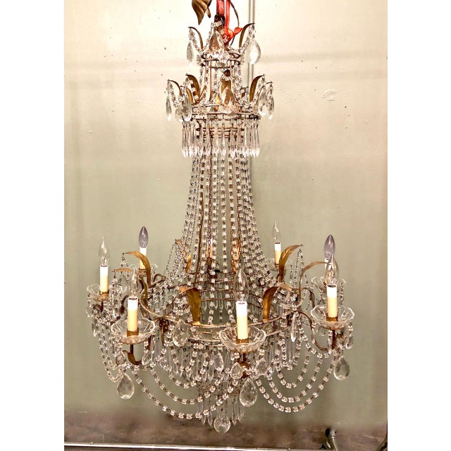 This is superb example of Italian creativity and craftsmanship. The chandelier derives its form from Classic Baltic...
