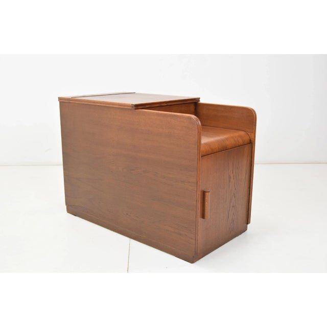 Wood Art Deco Cabinet Box, 1940s For Sale - Image 7 of 17