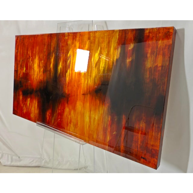 Paint 2008 Rick Hobbs “Rehearsal” Large Abstract Acrylic Painting on Board Signed For Sale - Image 7 of 18