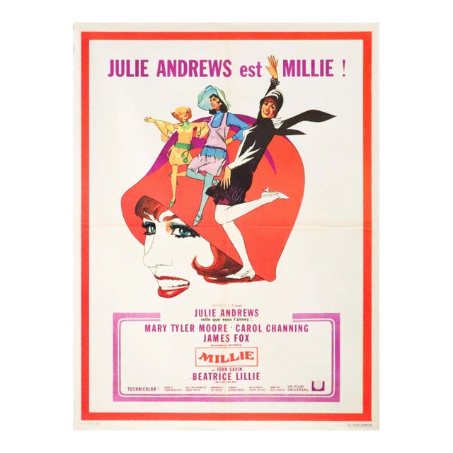1967 Original French Movie Poster - Millie (Julie Andrews) For Sale