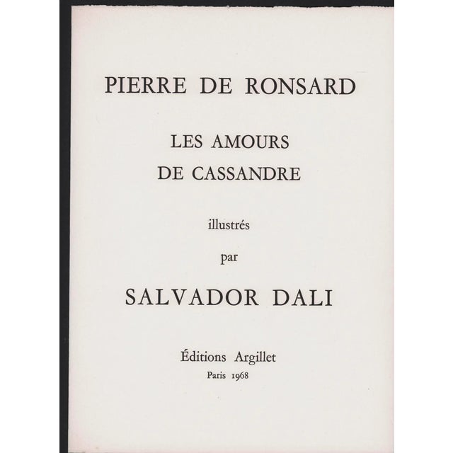 Salvador Dalí 1960s Salvador Dali Etching From Les Amours De Cassandre Titled "La Saule Pleureur" For Sale - Image 4 of 5