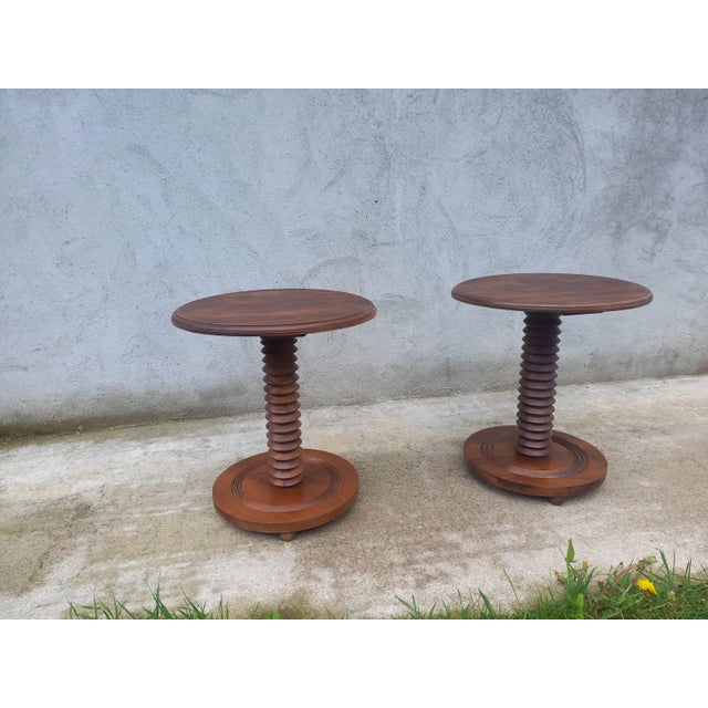 Pedestal Tables in the style of Charles Dudouyt, 1930s, Set of 2 For Sale - Image 13 of 18