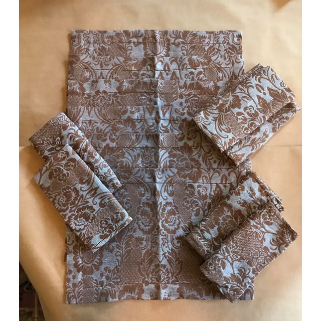 Italian Damask Tessitura Pardi Placemats and Napkins Set of 6 Chairish
