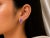 Modern 14K Pink Rose Gold Diamond Amethyst Designer Earrings For Sale - Image 3 of 3