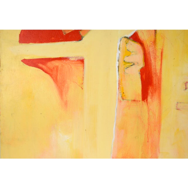 When Red Meets Yellow - Original Abstract in the Style of Diebenkorn and Rothko by Donald Roberts For Sale - Image 4 of 4
