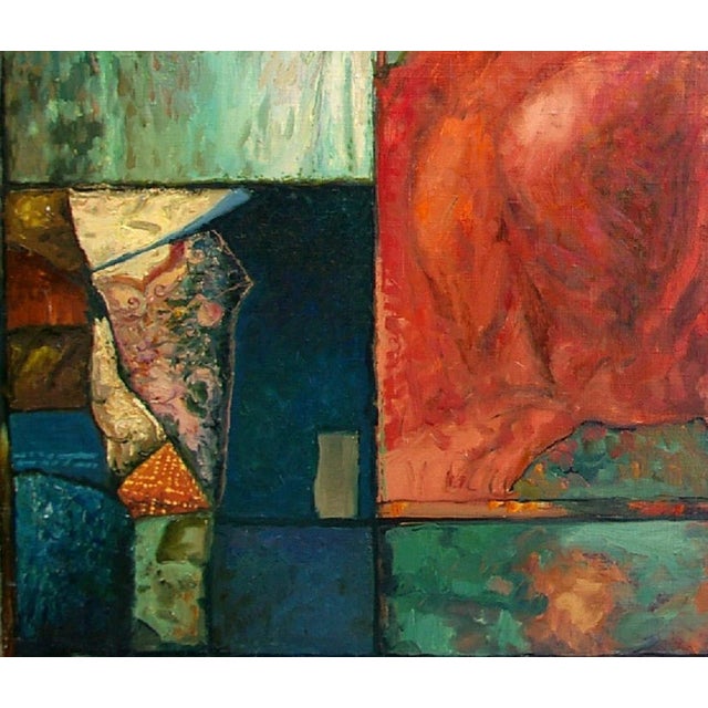 1980s Abstract Painting Avant-Garde Expressionisme Antique Oil Painting Original Soviet Art Ukrainian Artist Schigolev 75-87 For Sale - Image 5 of 6