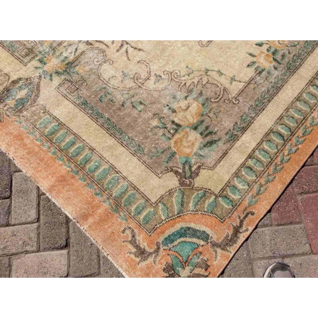 Vintage Oushak Rug - 85" X 121" For Sale - Image 9 of 11