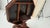 Antique Octagonal Walnut Finish Tilt ( Snap) Pedestal Center Table fluted Column and screw legs. Can nto find makers mark...