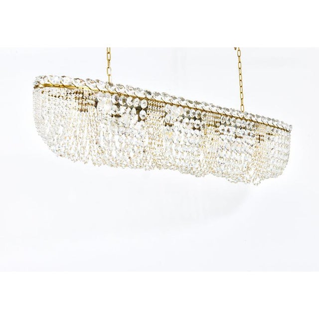 58 Zeppelin Chandelier in Crystal and Brass by J. T. Kalmar for Kalmar, Vienna, Austria, 1950s For Sale - Image 12 of 18