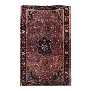 Antique Rare Purple Ground Persian Ferahan Sarouk Rug For Sale